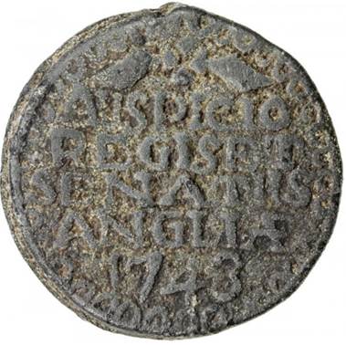 Bombay 11a 1743 Zinc Double Pice Rev