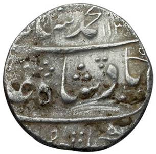 23 Md Shah Rupee 113x 6 Dots Obv