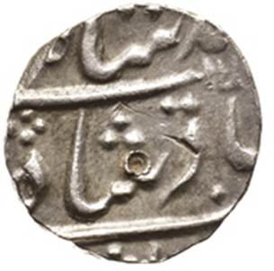 Bombay 61 Ahmad Shah Half Rupee RY 6 Obv