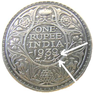 George VI Rupee 1939 Rev Fake