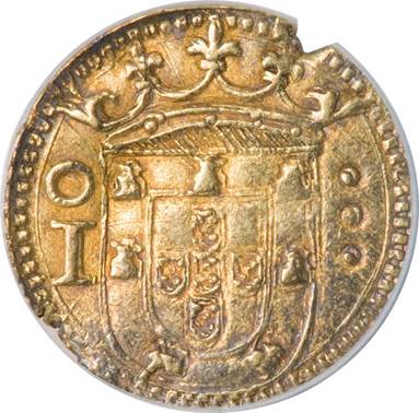 Portugal, Portugal: Portuguese India - Goa. Joao III gold Pardau ND(1521-57),... Image #2