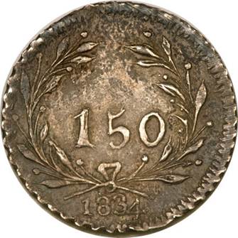 Portugal, Portugal: Portuguese India - Goa. Maria II silver Pattern 150 Reis1834,... Image #2