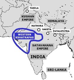 Approximate territory of the Western Kshatrapas (35-405 CE).