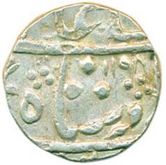 211 Shah Alam II Chandore Type 3 Rupee AH 1198 RY 23 Obv