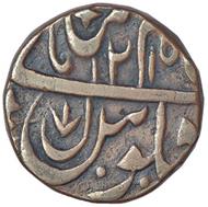 139 Shah Alam II Double Pice  Type 16 Saharanpur AH 1215 RY 42 Obv