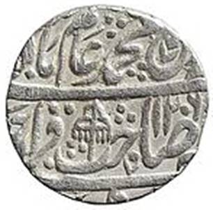 333 Shah Alam II Shahjahanabad Rupee  AH 1206 RY 34 Obv