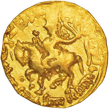 A gold coin with a horse on it

Description automatically generated with medium confidence